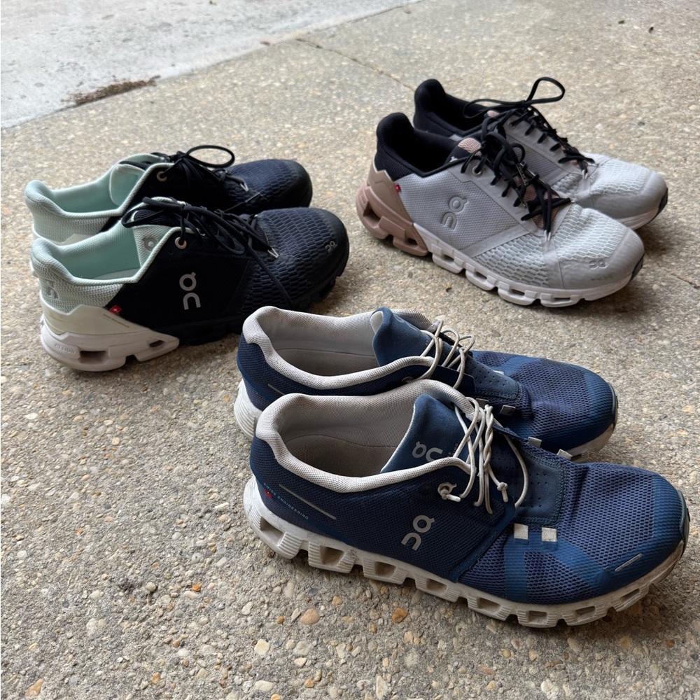 On running shoes lot of 3 size 9.5